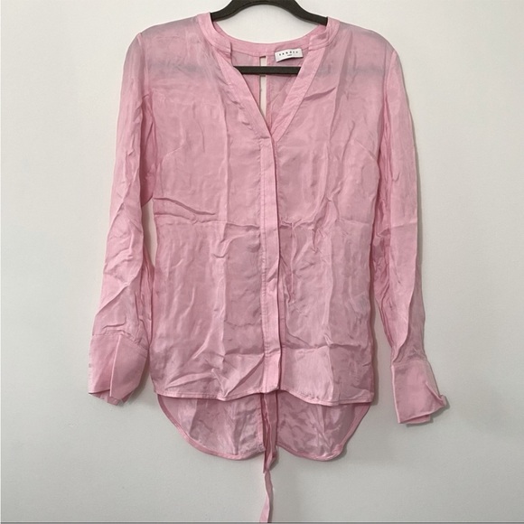 NWT Sandro Paris Britany Tie Open Back Pink Top - Picture 5 of 13